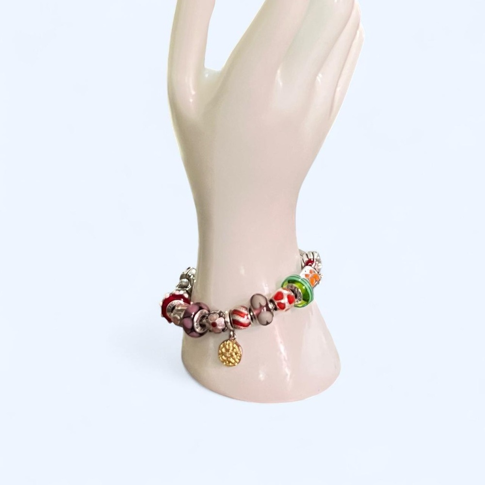 Pandora Murano Glass Green and Blue Charm - Picture 9 of 9